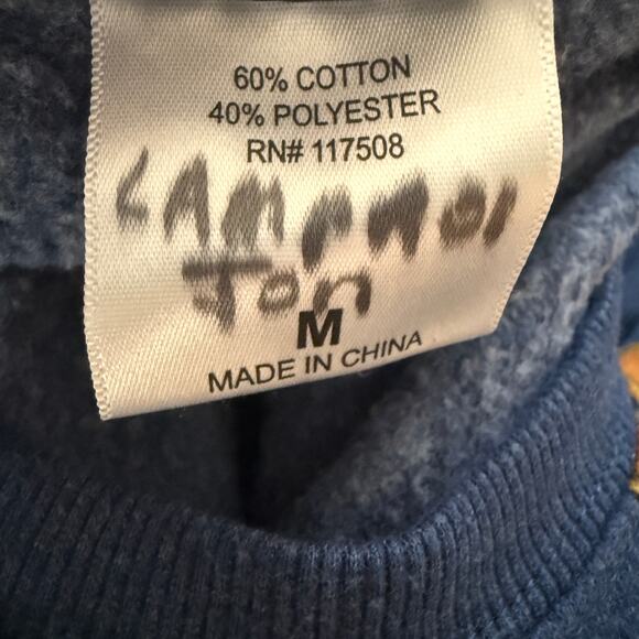 Disney Donald Duck All Over Print Crewneck Sweatshirt Blue Unisex Size Medium - Picture 6 of 8